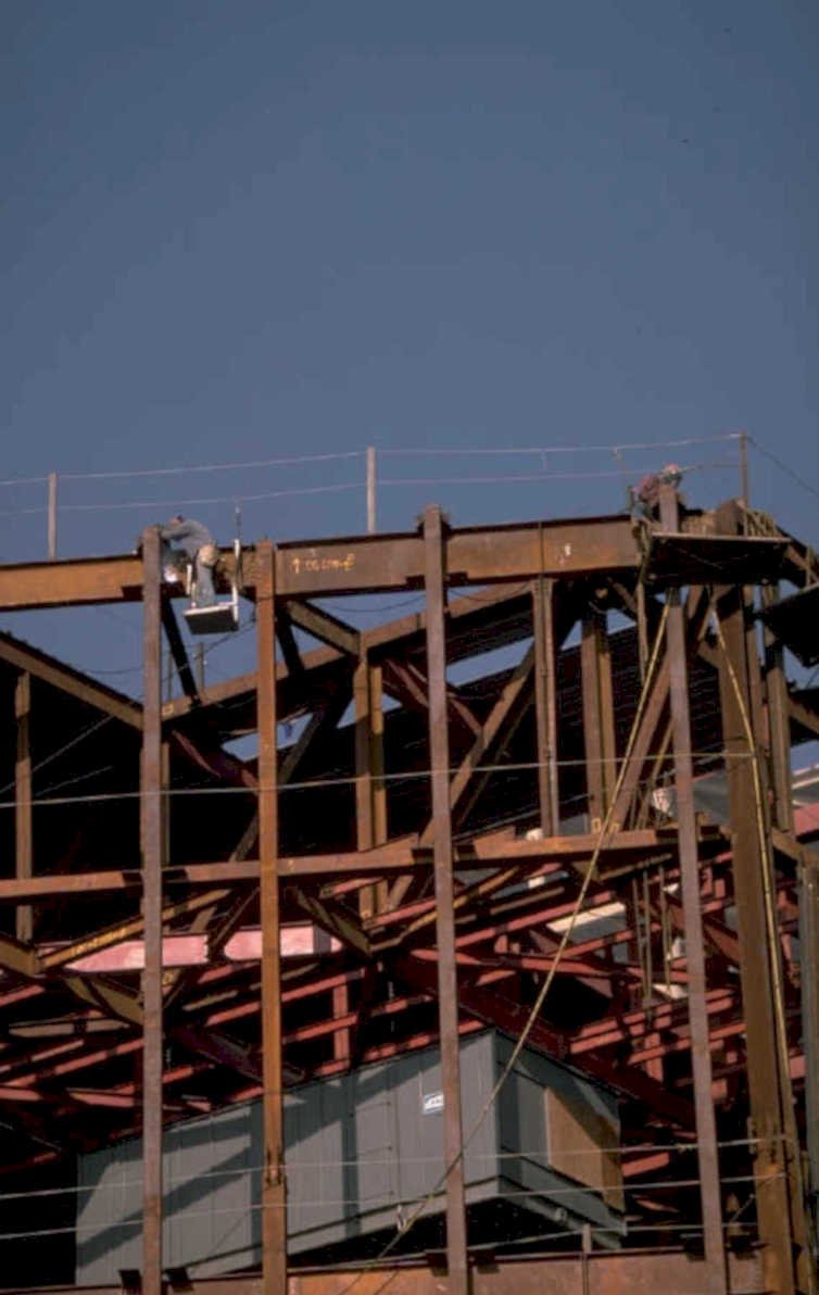 steel frame building 2 1980s 1990s A4 Photo Print