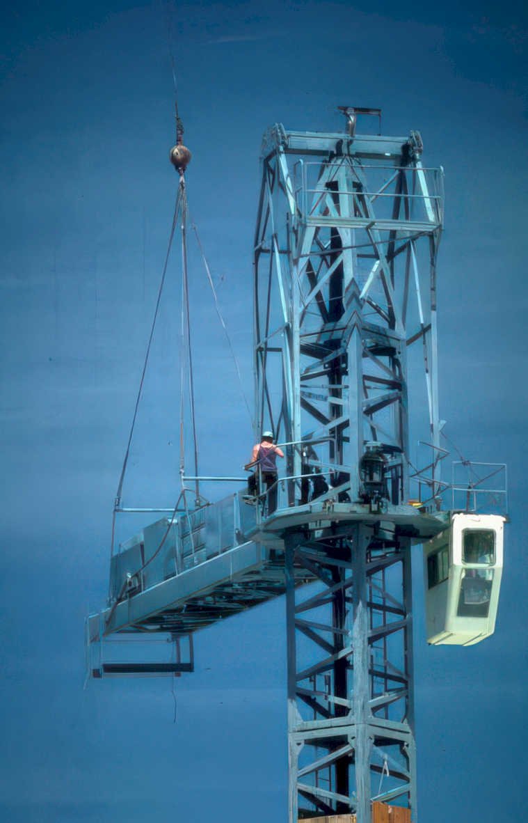steel tower crane Vintage A4 Photo Print
