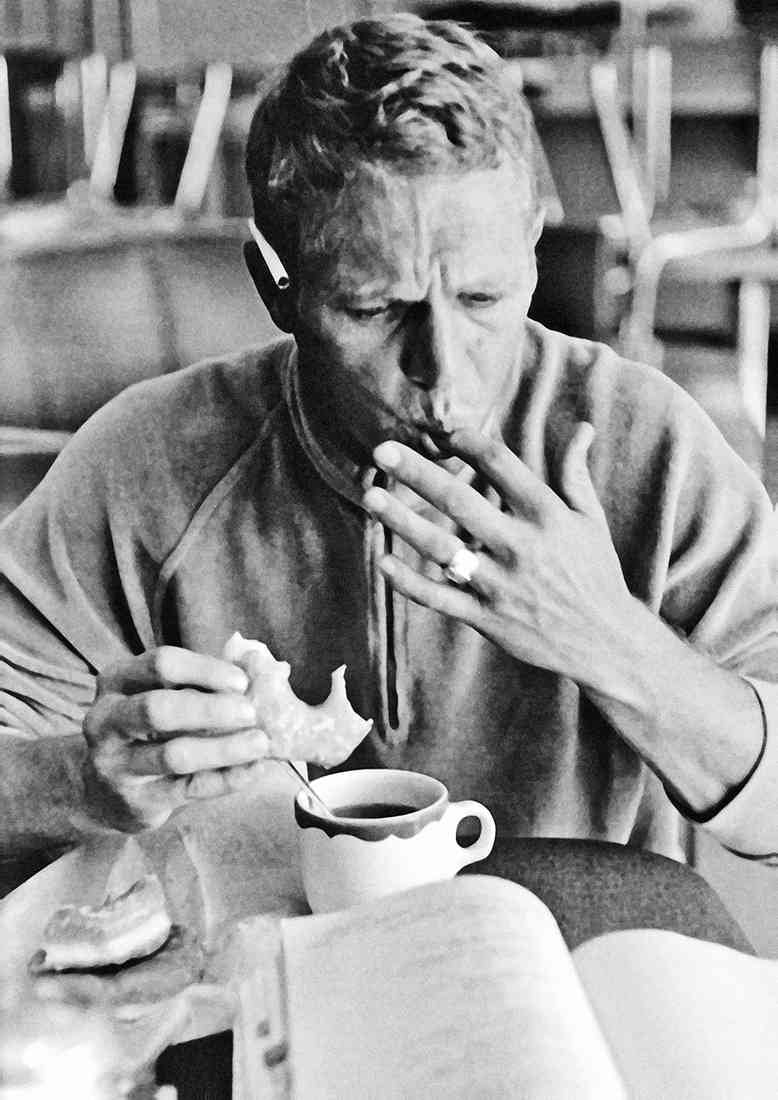 steve McQueen donuts coffee script A4 Photo Print