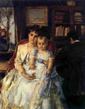 stevens alfred family scene Art A4 Photo Print