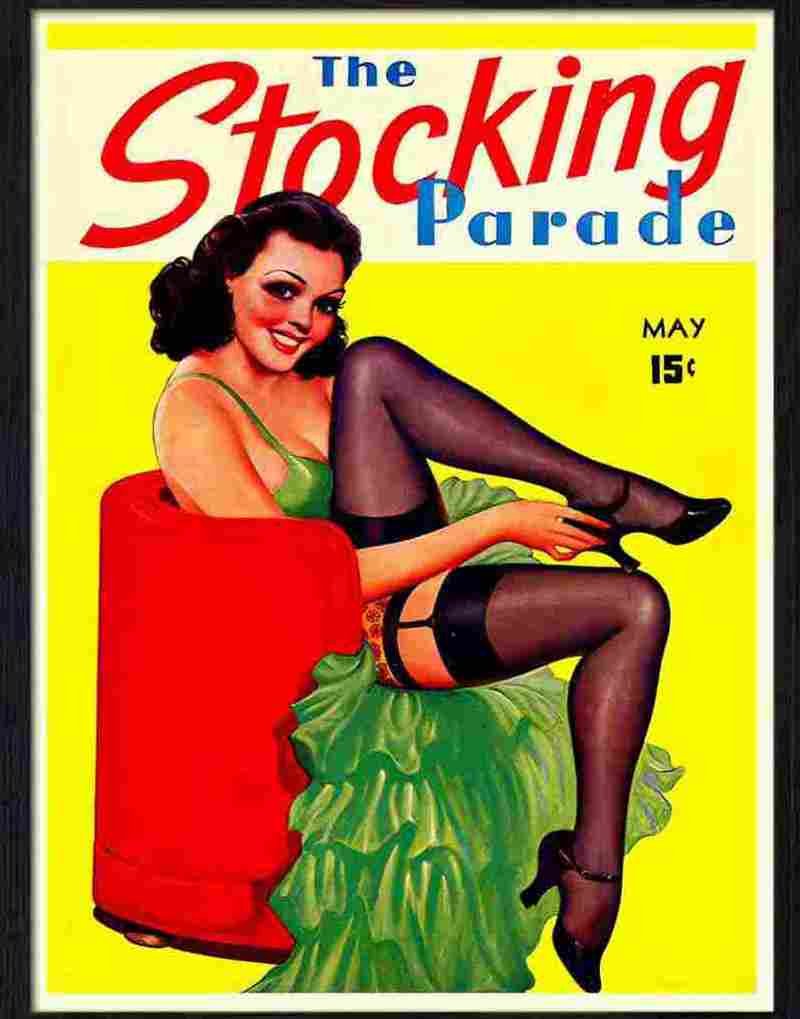 stocking parade glamour magazine cover 2 Advert A4 Photo Print