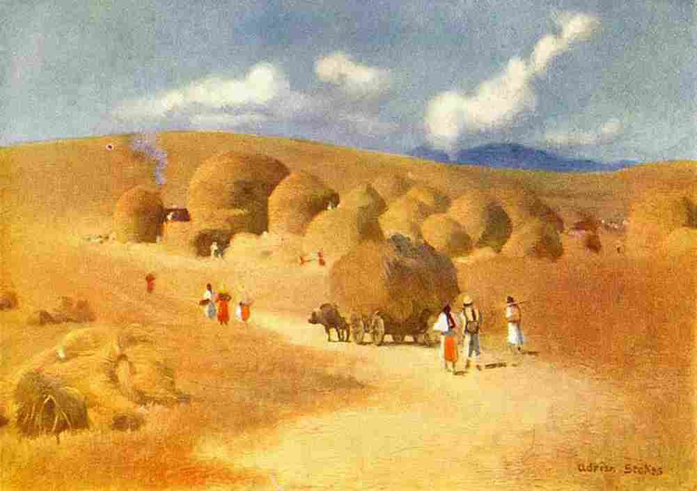 stokes Harvest time in Transylvania Art A4 Photo Print