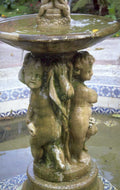stone angel fountain 1980s 1990s A4 Photo Print