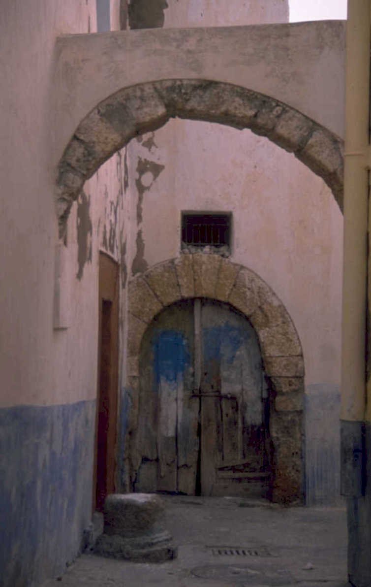 stone archway blue 1980s 1990s A4 Photo Print