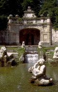 stone archway lions 1980s 1990s A4 Photo Print