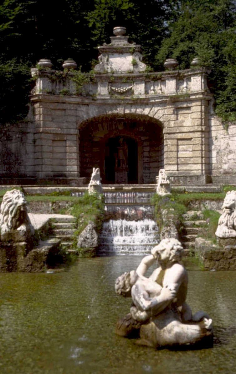 stone archway lions 1980s 1990s A4 Photo Print