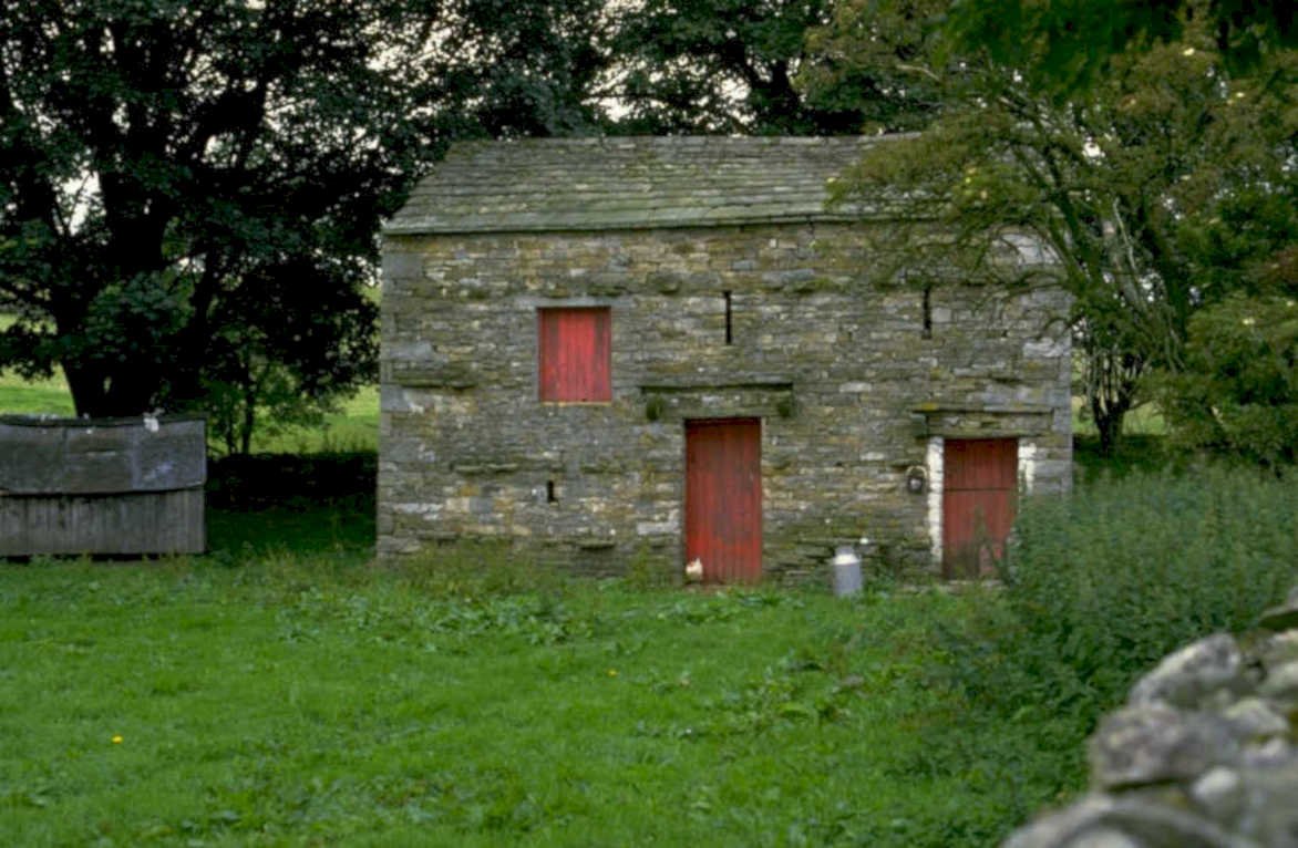 stone barn rural 1980s 1990s A4 Photo Print