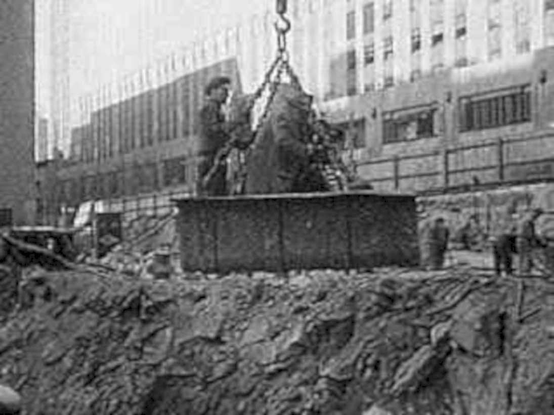 stone block demolition1980s 1990s A4 Photo Print