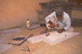 stone carving workshop 1980s 1990s A4 Photo Print