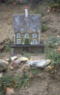 stone cottage garden 1980s 1990s A4 Photo Print