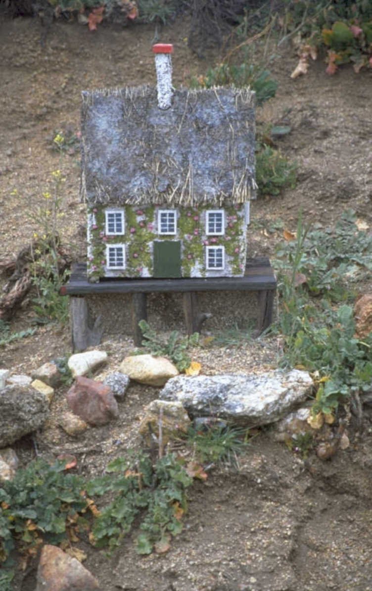 stone cottage garden 1980s 1990s A4 Photo Print