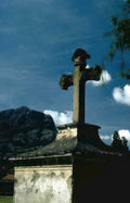 stone crossway monument Vintage A4 Photo Print