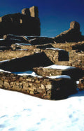 stone fortress snow Vintage A4 Photo Print