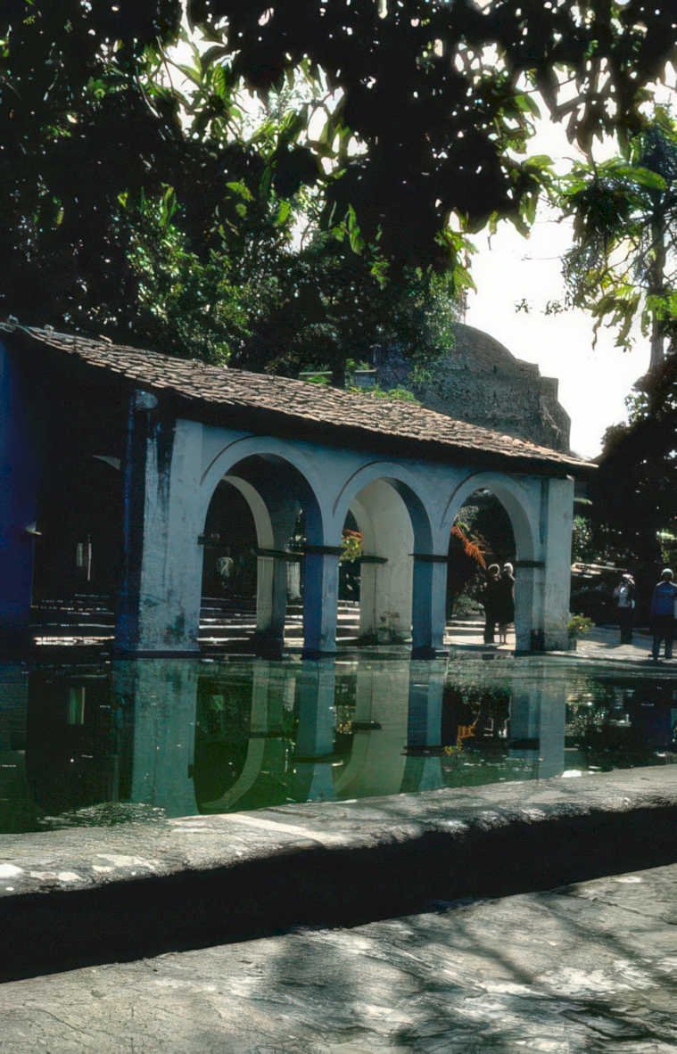 stone fountain Vintage A4 Photo Print