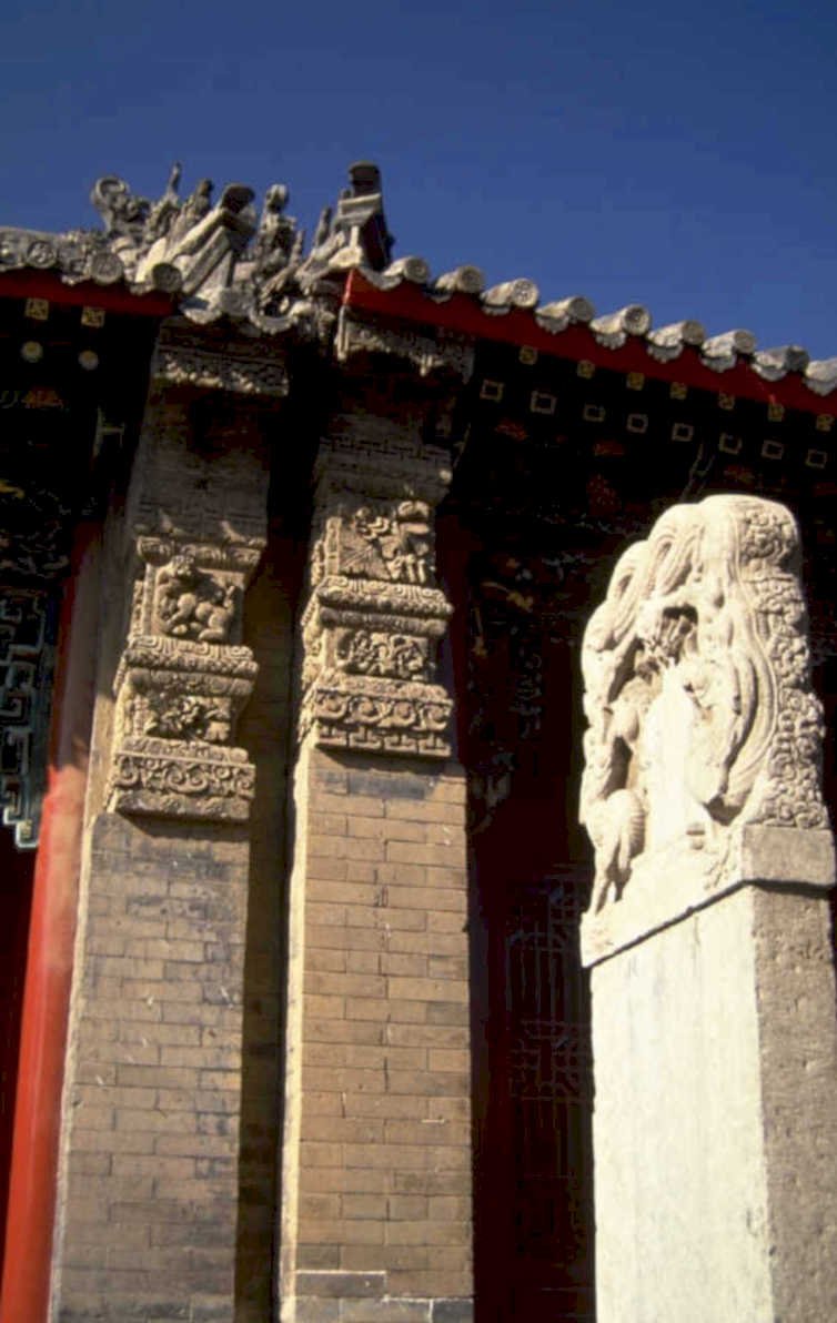 stone lion temple 1980s 1990s A4 Photo Print