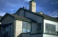 stone lodge building Vintage A4 Photo Print