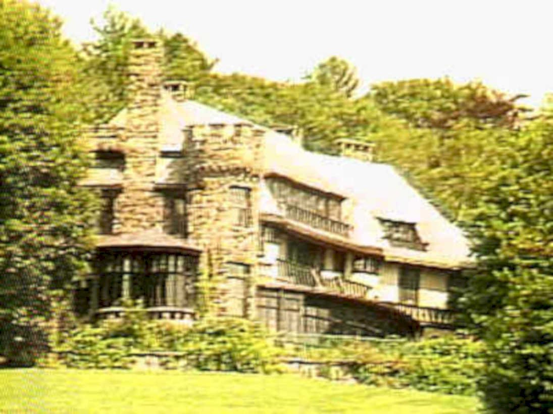 stone mansion estate1980s 1990s A4 Photo Print