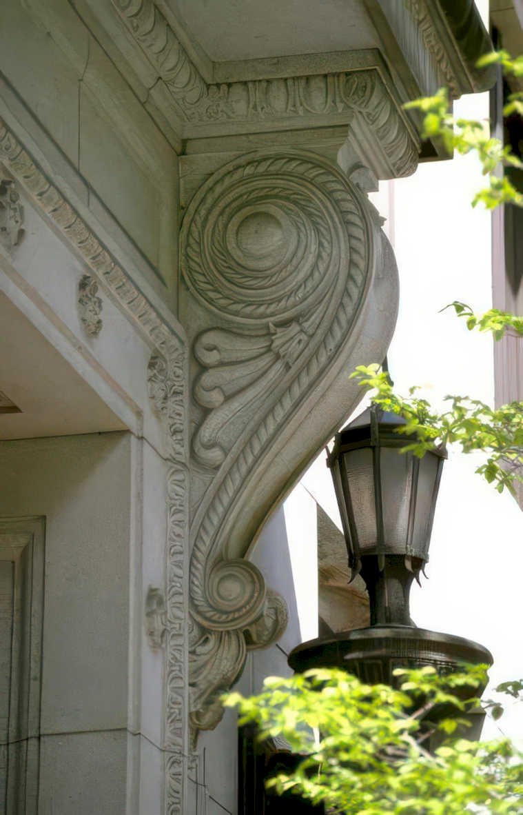 stone rosette molding Vintage A4 Photo Print