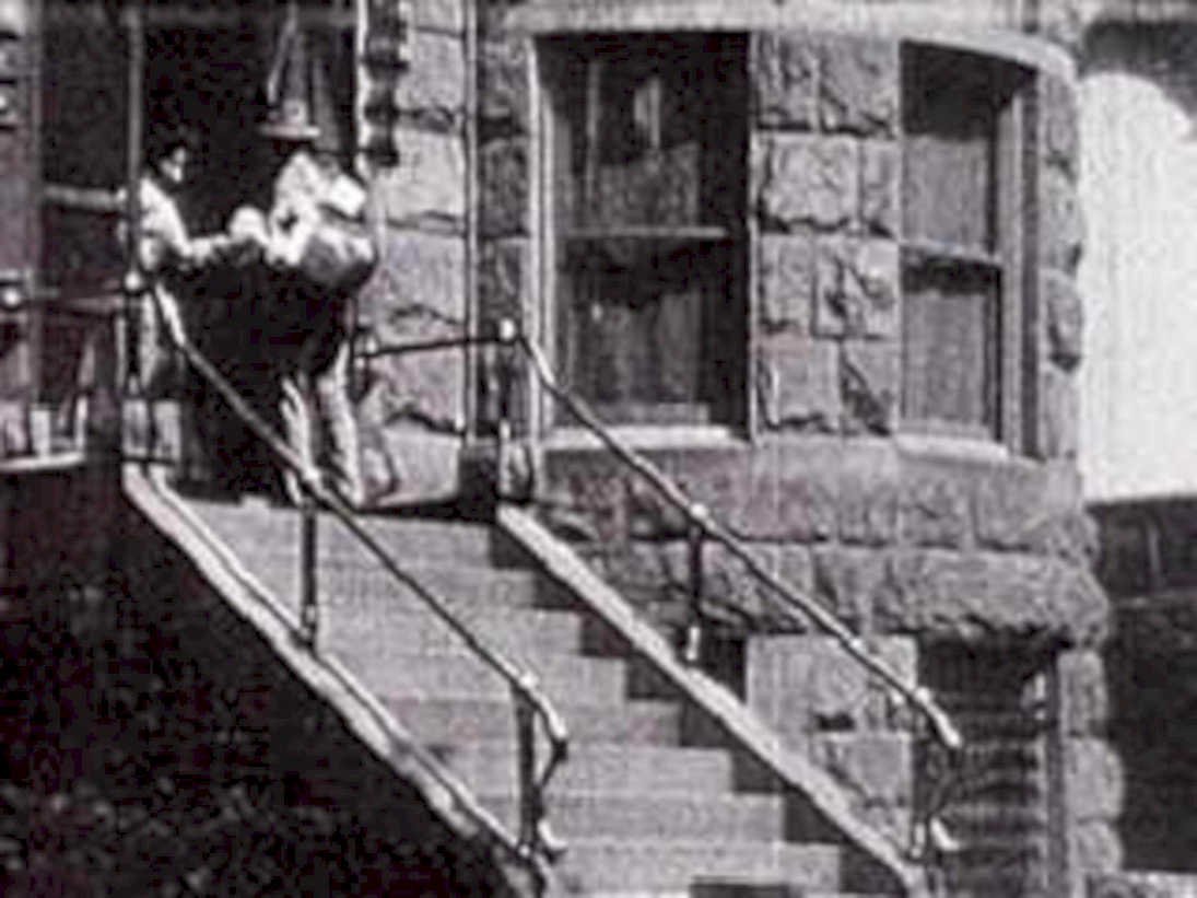 stone stairs building1980s 1990s A4 Photo Print