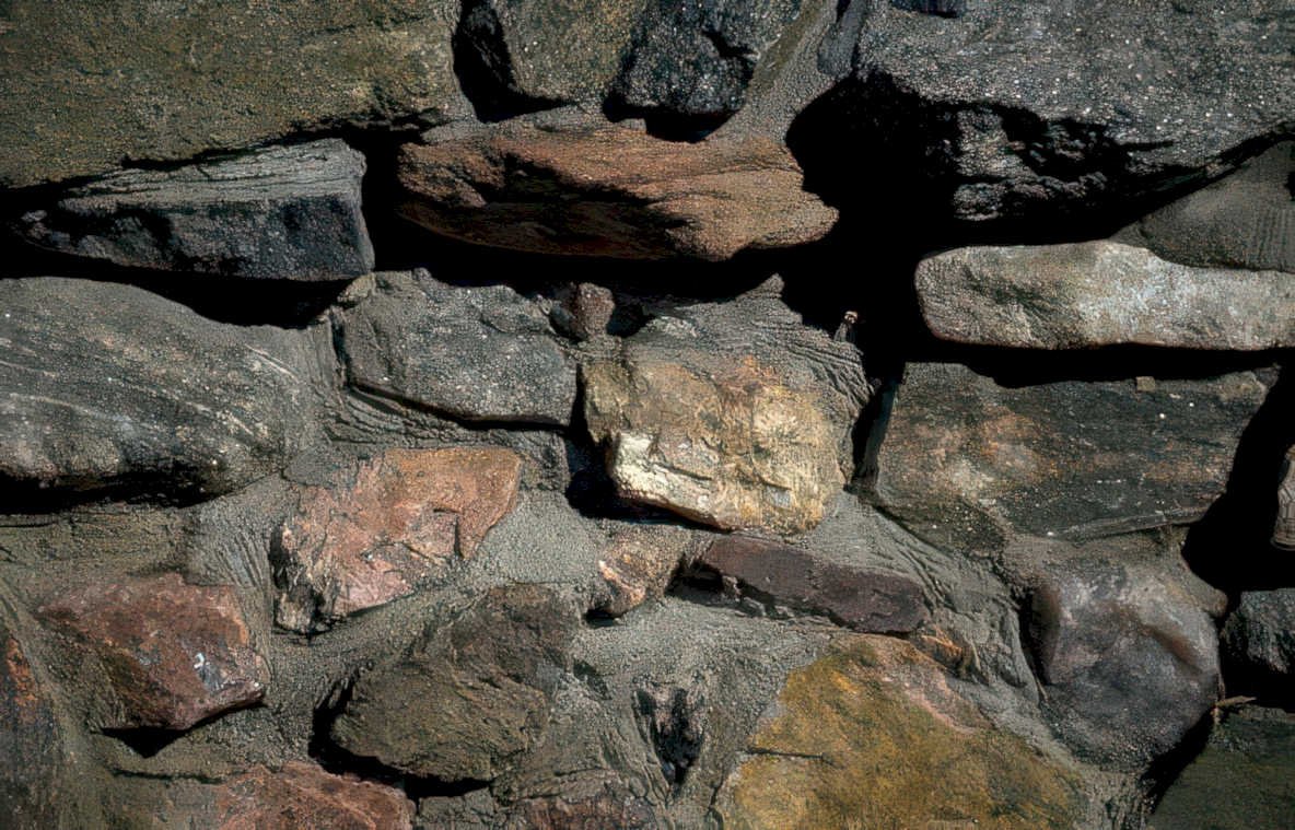 stone wall section Vintage A4 Photo Print