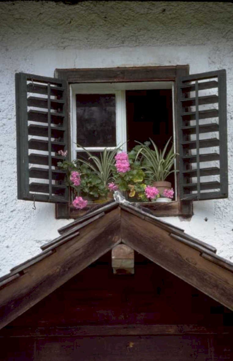stone window shutters 1980s 1990s A4 Photo Print