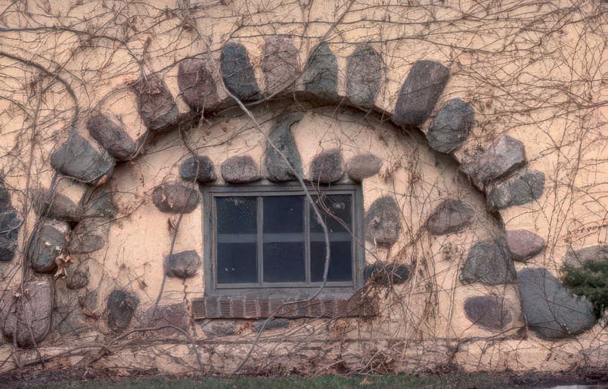 stone window winter Vintage A4 Photo Print