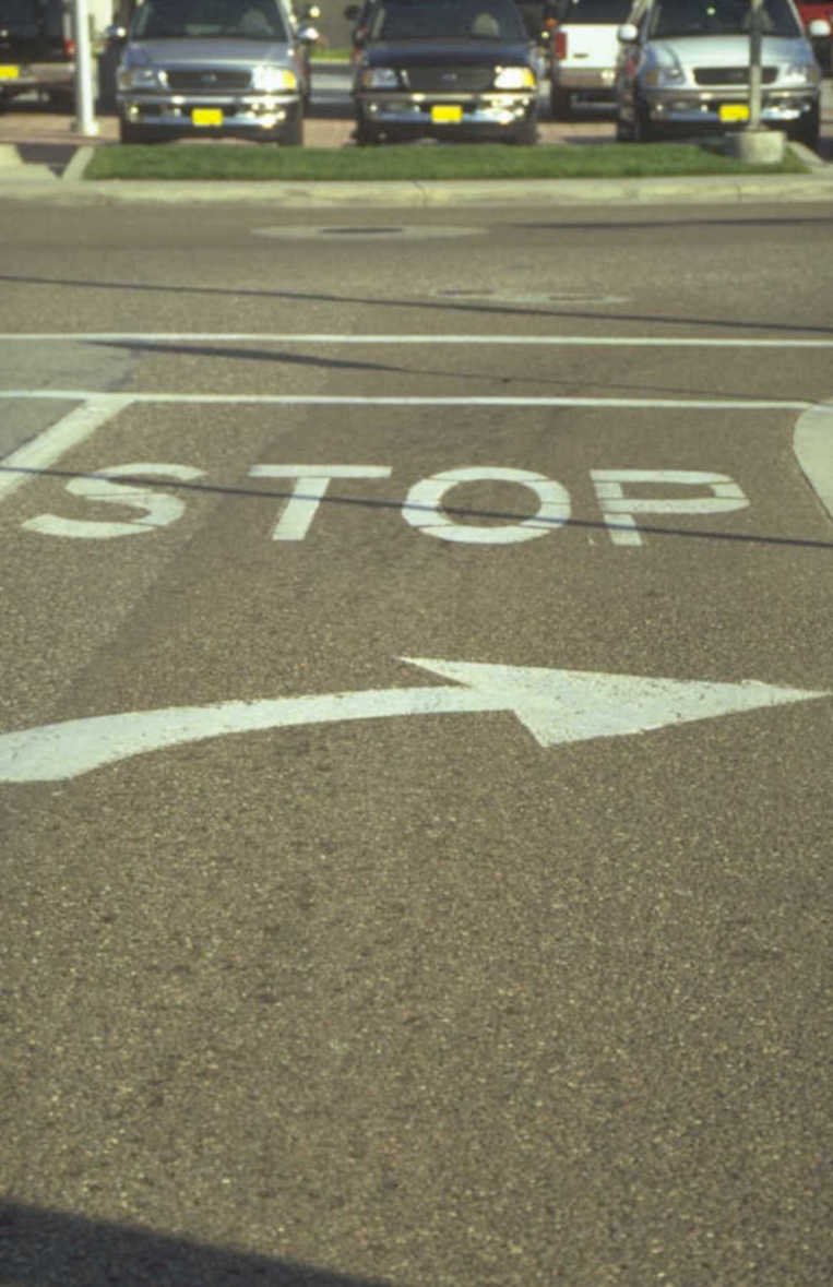 stop sign intersection 1980s 1990s A4 Photo Print