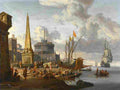 stor A Mediterran Harbour Art A4 Photo Print