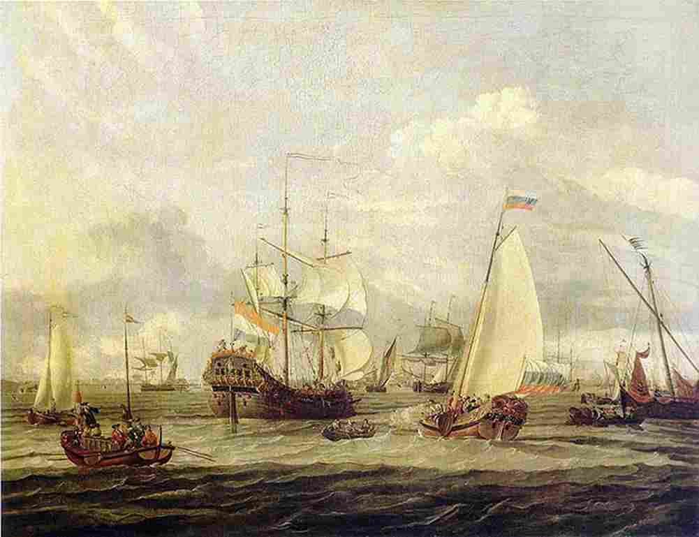 stor Peter the Great Inspecting Ships at Amsterdam Art A4 Photo Print