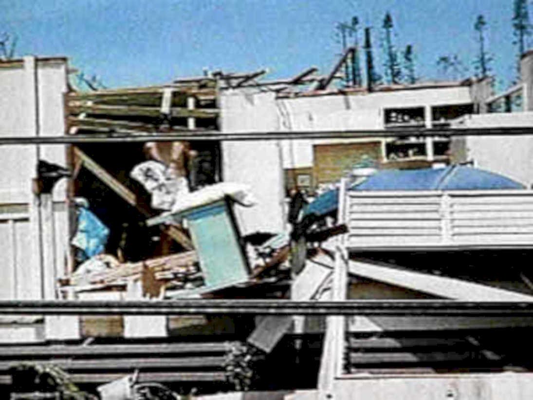 storm building damage1980s 1990s A4 Photo Print