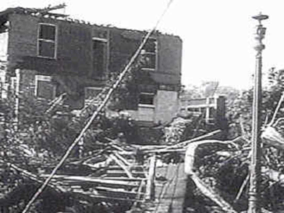 storm damage building1980s 1990s A4 Photo Print