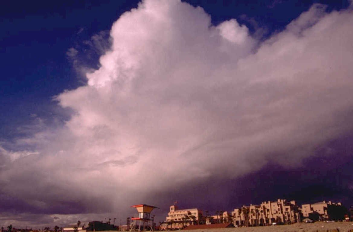 stormy beach coronado 1980s 1990s A4 Photo Print