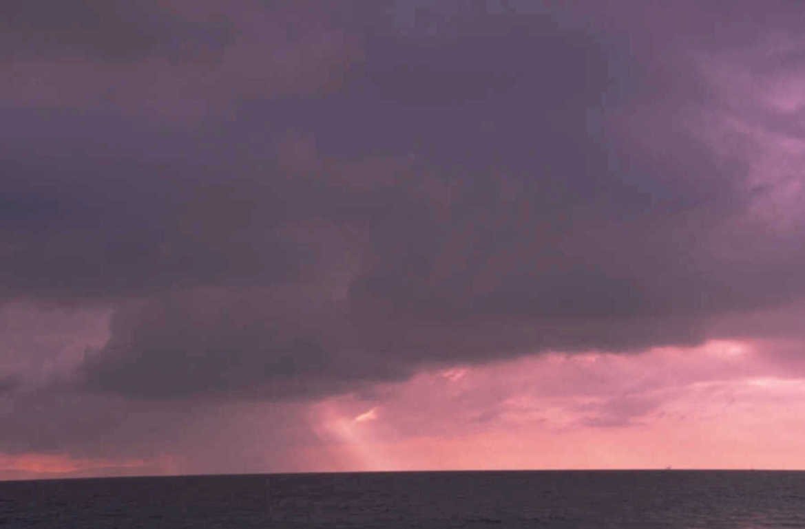stormy sunset ocean 1980s 1990s A4 Photo Print