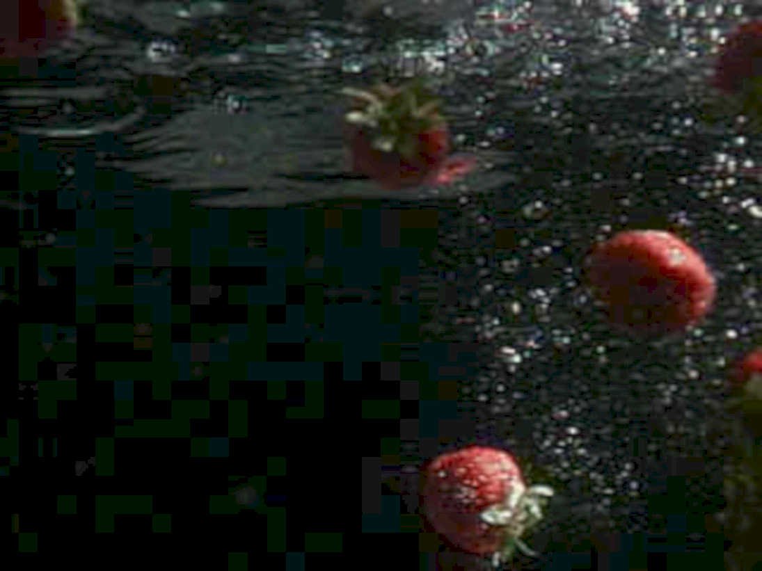 strawberries water ripple1980s 1990s A4 Photo Print