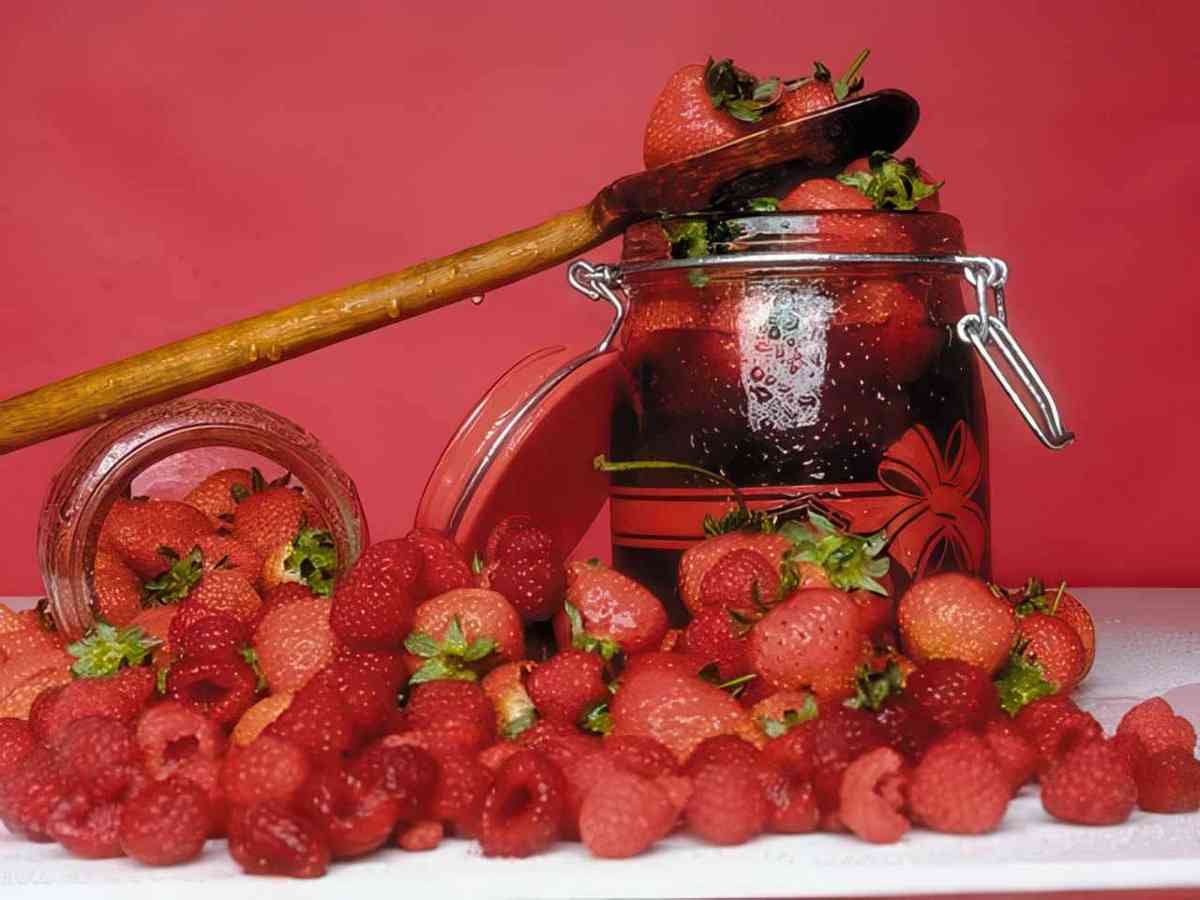 strawberry raspberry jam A4 Photo Print
