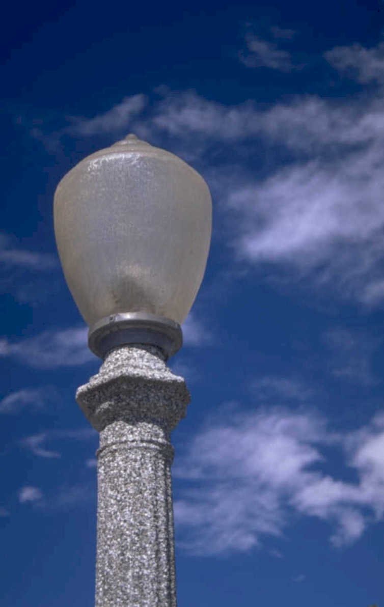 streetlight blue sky 1980s 1990s A4 Photo Print
