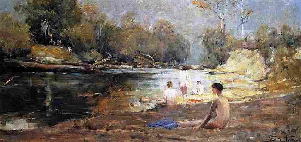 streeton bathers Art A4 Photo Print