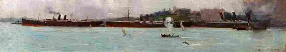 streeton the three liners circular quay Art A4 Photo Print