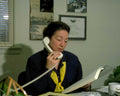 stressed woman office1980s 1990s A4 Photo Print