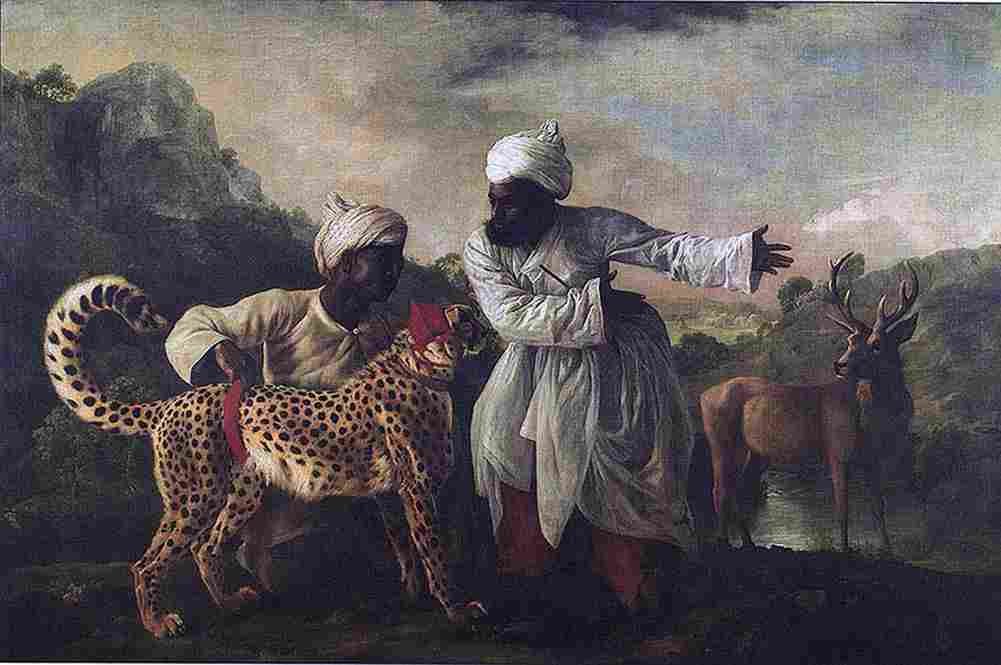stu cheetah and lion with two indians Art A4 Photo Print