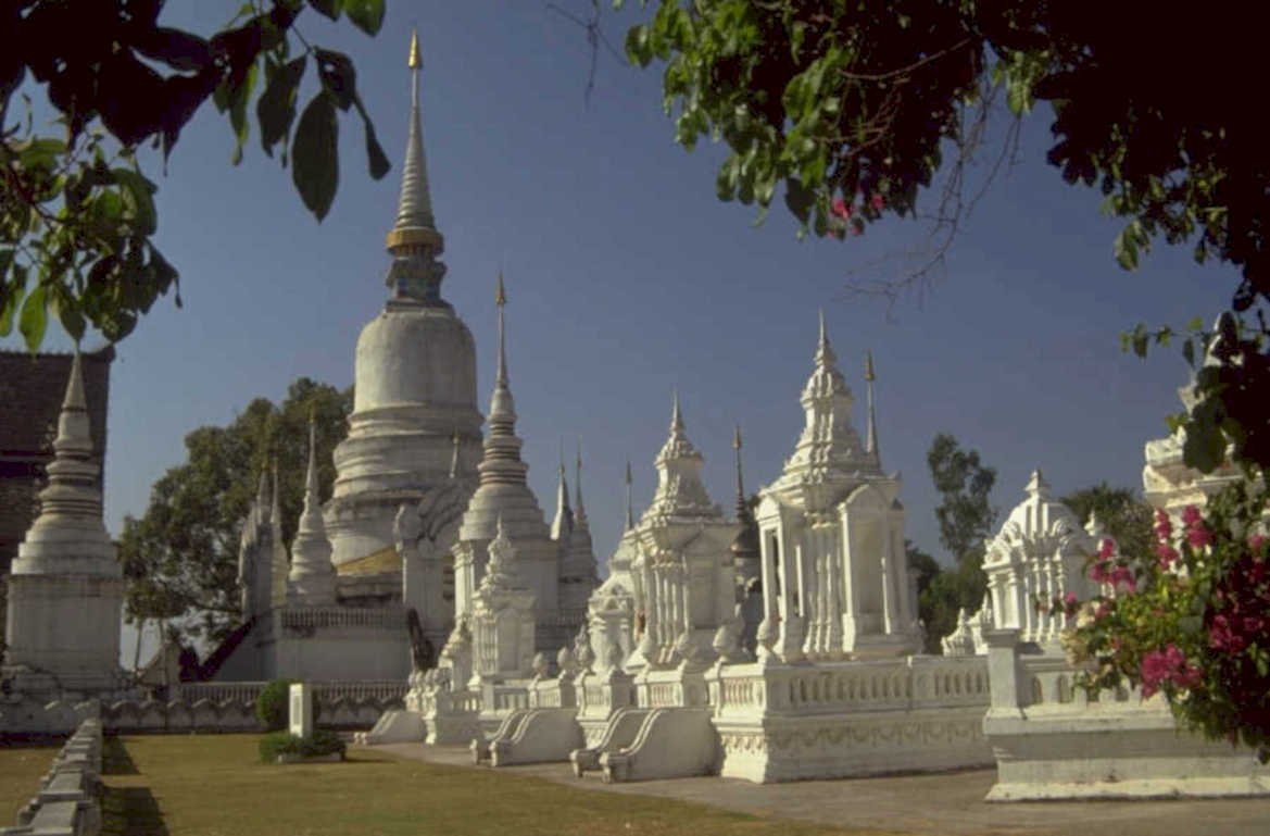 stupa cluster laos 1980s 1990s A4 Photo Print