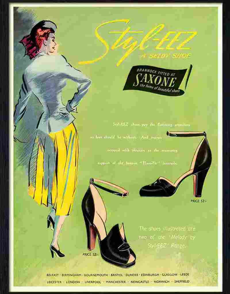 styleez shoes 1950s Advert A4 Photo Print