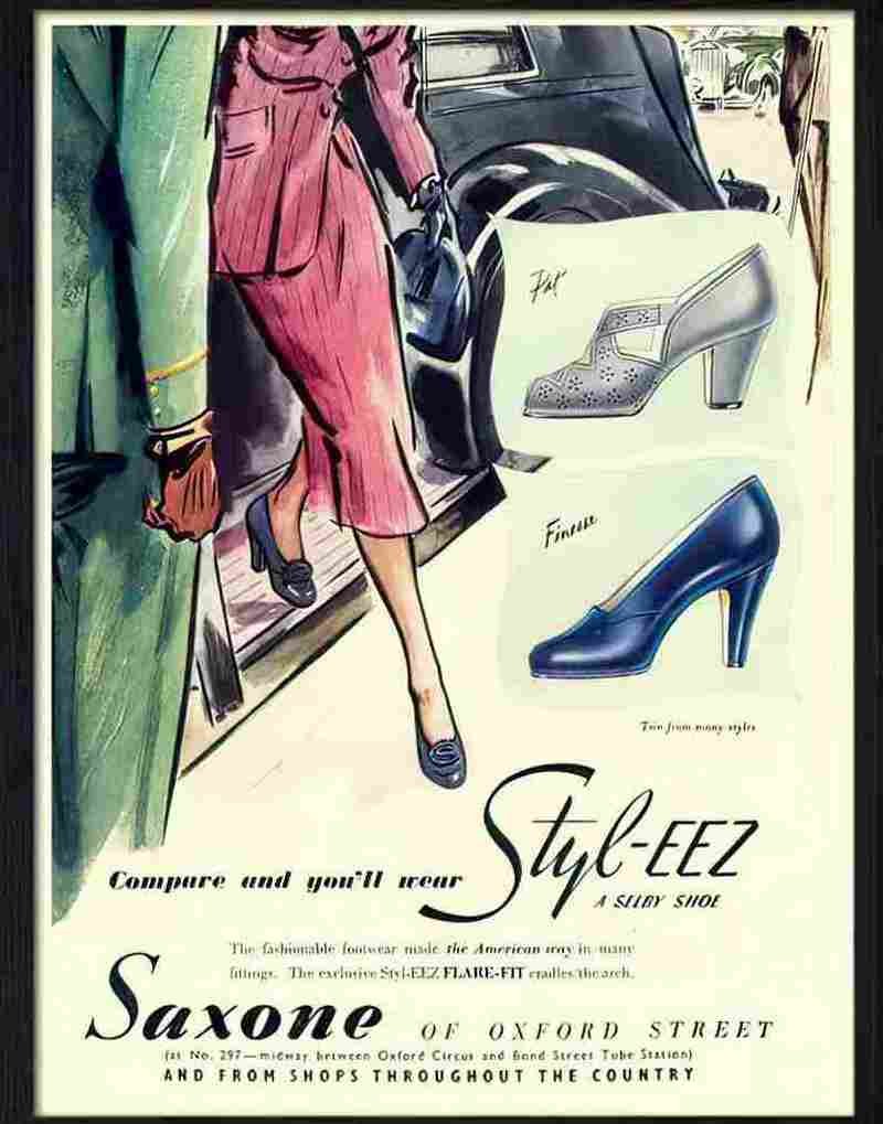 styleeze selby shoes 1950s Advert A4 Photo Print