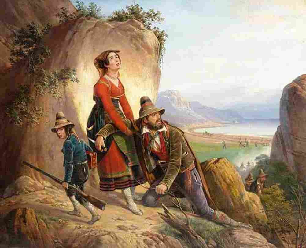 such Partisans Fleeing Art A4 Photo Print