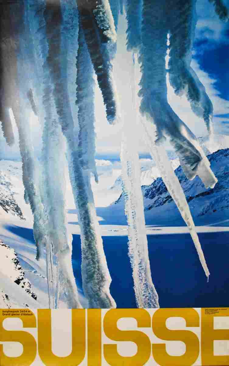 suisse jungfraujoch aletsch philip giegel 1961 20 Advert A4 Photo Print
