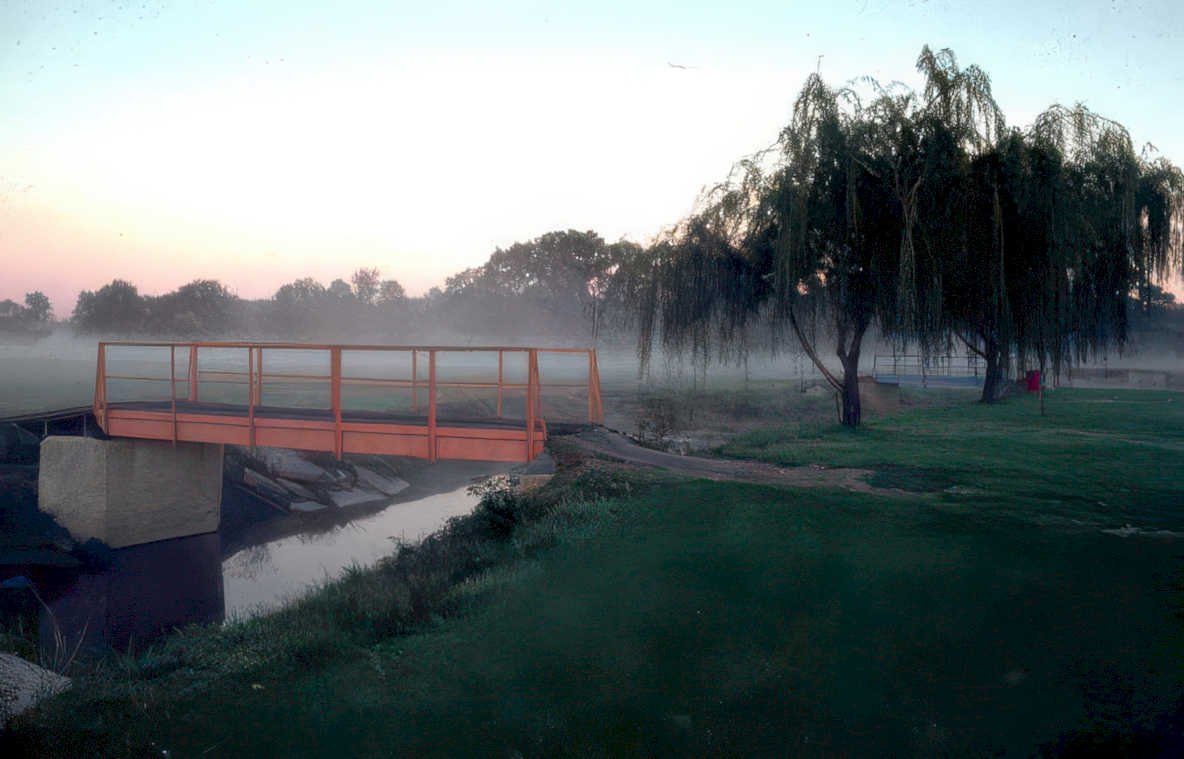 sunrise bridge willow Vintage A4 Photo Print