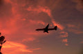 sunset airplane redsky 1980s 1990s A4 Photo Print