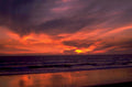 sunset beach clouds 1980s 1990s A4 Photo Print 42