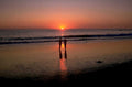 sunset beach couple 1980s 1990s A4 Photo Print