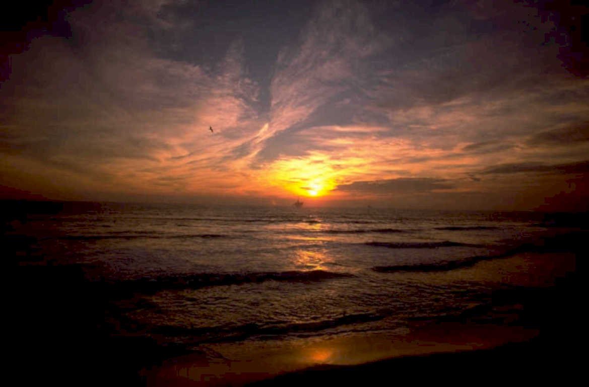 sunset beach golden 3 1980s 1990s A4 Photo Print